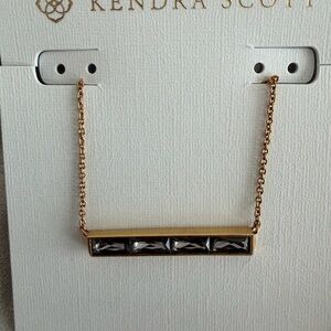 Kendra Scott Gold Chain with Black Bar Necklace